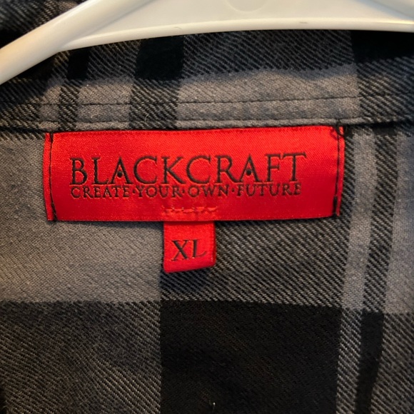 Used Blackcraft men’s XL black and gray bat flannel - Picture 2 of 6